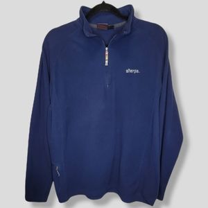 Sherpa Adventure Gear 1/4 Zip Blue Fleece Pullover Mid Layer - Men's XL